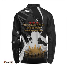 Australia Anzac Day Custom Long Sleeve Polo Shirt - Lest We Forget With Black Camouflage Pattern Long Sleeve Polo Shirt