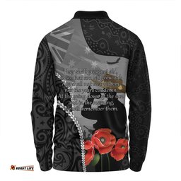Australia Anzac Day Custom Long Sleeve Polo Shirt - Australia And New Zealand Warriors Honour The Fallen Lest We Forget Long Sleeve Polo Shirt