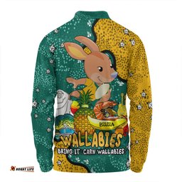 Australia Wallabies Custom Long Sleeve Polo Shirt - Australian Big Things Long Sleeve Polo Shirt