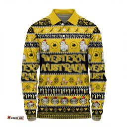 Western Australia Big Things Christmas Custom Long Sleeve Polo Shirt - Giant Ram Long Sleeve Polo Shirt
