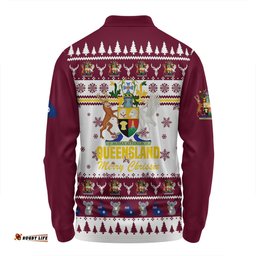 Queensland Christmas Long Sleeve Polo Shirt - Merry Chrissie Long Sleeve Polo Shirt