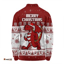 St. George Illawarra Dragons Christmas Custom Long Sleeve Polo Shirt - Special Ugly Christmas Long Sleeve Polo Shirt