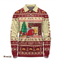 Australia Christmas Custom Long Sleeve Polo Shirt - Smells Like Christmas Long Sleeve Polo Shirt