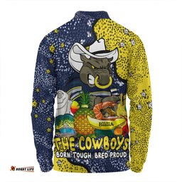North Queensland Cowboys Custom Long Sleeve Polo Shirt - Australian Big Things Long Sleeve Polo Shirt