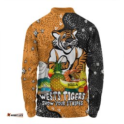 Wests Tigers Custom Long Sleeve Polo Shirt - Australian Big Things Long Sleeve Polo Shirt
