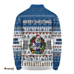 Canterbury-Bankstown Bulldogs Christmas Custom Long Sleeve Polo Shirt - Chrissie Spirit Long Sleeve Polo Shirt