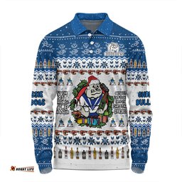 Canterbury-Bankstown Bulldogs Christmas Custom Long Sleeve Polo Shirt - Chrissie Spirit Long Sleeve Polo Shirt