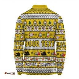 Western Australia Christmas Custom Long Sleeve Polo Shirt - Happy Chrissie Ugly Style Long Sleeve Polo Shirt