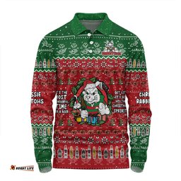 South Sydney Rabbitohs Custom Long Sleeve Polo Shirt - Chrissie Spirit Long Sleeve Polo Shirt