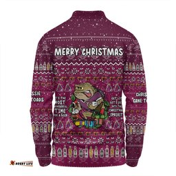 Queensland Cane Toads Christmas Custom Long Sleeve Polo Shirt - Chrissie Spirit Long Sleeve Polo Shirt