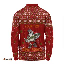 Australia Christmas Fishing Custom Long Sleeve Polo Shirt - All I Want For Christmas Is A Big Bass Long Sleeve Polo Shirt