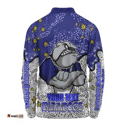 Canterbury-Bankstown Bulldogs Custom Long Sleeve Polo Shirt - Team With Dot And Star Patterns For Tough Fan Long Sleeve Polo Shirt