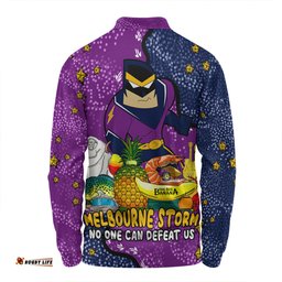 Melbourne Storm Custom Long Sleeve Polo Shirt - Australian Big Things Long Sleeve Polo Shirt