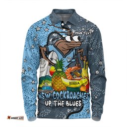 New South Wales Cockroaches Custom Long Sleeve Polo Shirt - Australian Big Things Long Sleeve Polo Shirt