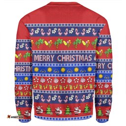 Australia Christmas Custom Long Sleeve Polo Shirt - Personalised Blue Summer Vibes Chrissie Present Long Sleeve Polo Shirt