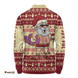 Australia Christmas Custom Long Sleeve Polo Shirt - Aussie Christmas Santa Summer Vibes Long Sleeve Polo Shirt