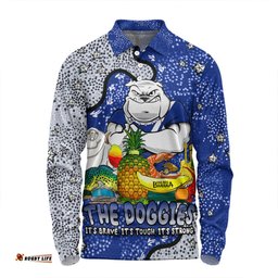 Canterbury-Bankstown Bulldogs Custom Long Sleeve Polo Shirt - Australian Big Things Long Sleeve Polo Shirt