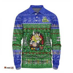 Canberra Raiders Christmas Custom Long Sleeve Polo Shirt - Chrissie Spirit Long Sleeve Polo Shirt