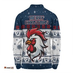 Sydney Roosters Christmas Custom Long Sleeve Polo Shirt - Special Ugly Christmas Long Sleeve Polo Shirt