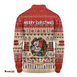 Redcliffe Dolphins Christmas Custom Long Sleeve Polo Shirt - Chrissie Spirit Long Sleeve Polo Shirt