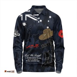 Amazing Aussie Australia Anzac Day Anzac Day The Australian Army Long Sleeve Polo Shirt