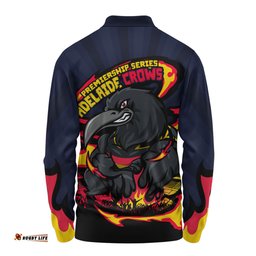 Amazing Aussie Adelaide Crows Premiership Series Flame Edition Long Sleeve Polo Shirt