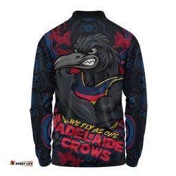 Amazing Aussie Adelaide Crows Spirit Warriors Of The Game Long Sleeve Polo Shirt