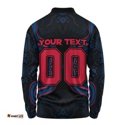 Amazing Aussie Adelaide Crows Spirit Warriors Of The Game Long Sleeve Polo Shirt
