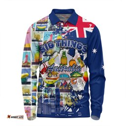 Amazing Aussie Australia Australia Big Things Ver 2 Long Sleeve Polo Shirt