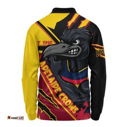 Amazing Aussie Adelaide Crows Battlefield Glory Gear Long Sleeve Polo Shirt