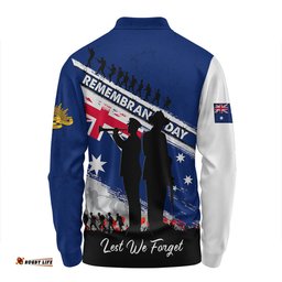 Amazing Aussie Australia Australian Heroes Remembrance Day Tribute Long Sleeve Polo Shirt