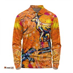 Amazing Aussie Australia Kangaroo Aboriginal Australia Kangaroo And Goanna Long Sleeve Polo Shirt