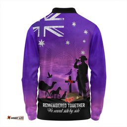 Amazing Aussie Australia Anzac Day Anzac Day We Served Side By Side Long Sleeve Polo Shirt