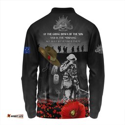 Amazing Aussie Australia Anzac Day Australian Army Memorial Long Sleeve Polo Shirt