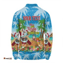 Amazing Aussie Australia Christmas Custom Have A Very Beachy Chrissie Xmas Long Sleeve Polo Shirt