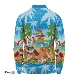 Amazing Aussie Australia Christmas Custom Have A Very Beachy Chrissie Xmas Long Sleeve Polo Shirt