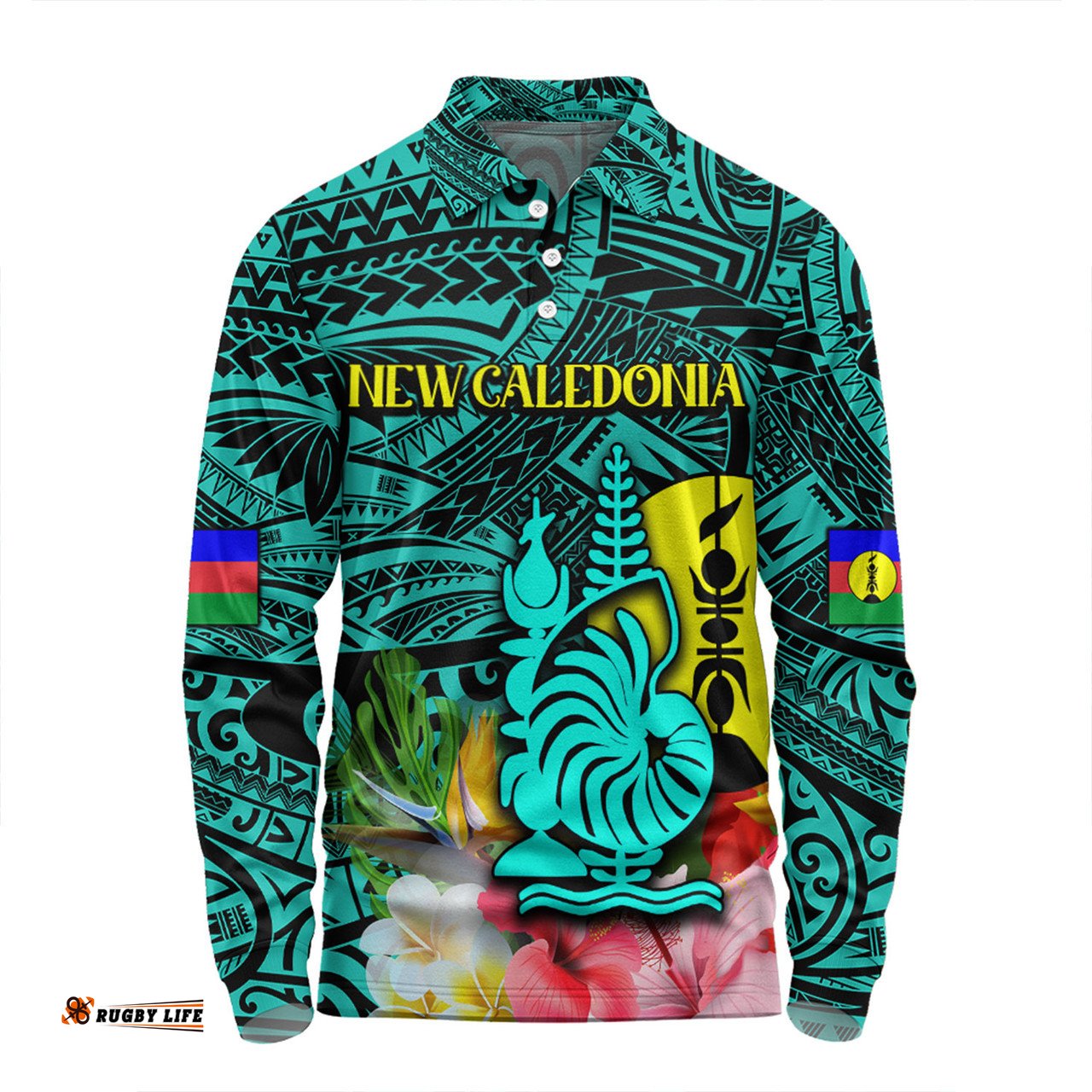 Amazing Aussie Australia South Sea Islanders I'm New Caledonian With Polynesian Tropical Style Long Sleeve Polo Shirt