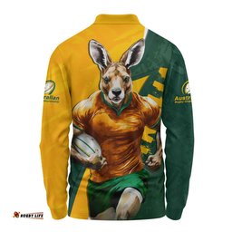 Amazing Aussie Aussie Wallabies Australian Roar The Rugby Championship Battle Long Sleeve Polo Shirt