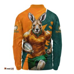 Amazing Aussie Aussie Wallabies Australian Roar The Rugby Championship Battle Long Sleeve Polo Shirt