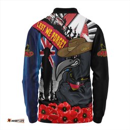 Amazing Aussie Adelaide Crows Anzac Day Honor United In Spirit Long Sleeve Polo Shirt