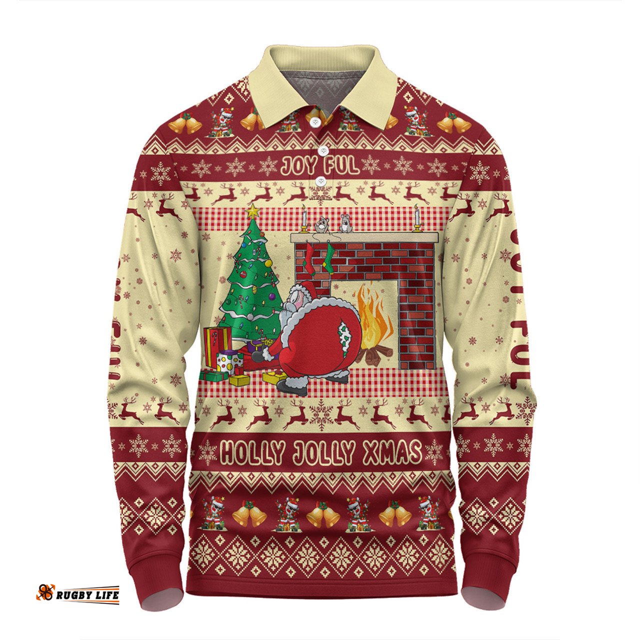 Amazing Aussie Australia Christmas Custom Smells Like Christmas Long Sleeve Polo Shirt