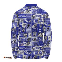 Canterbury-Bankstown Bulldogs Long Sleeve Polo Shirt - Team Of Us Die Hard Fan Supporters Comic Style Long Sleeve Polo Shirt