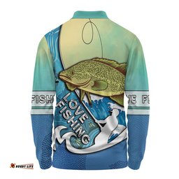 Amazing Aussie Australia Fishing Aboriginal Fishing Custom Love Fishing Murray Cod In Aboriginal Art Patterns Long Sleeve Polo Shirt