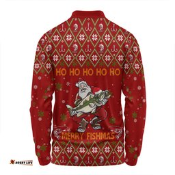 Amazing Aussie Australia Christmas Fishing Custom All I Want For Christmas Is A Big Bass Long Sleeve Polo Shirt