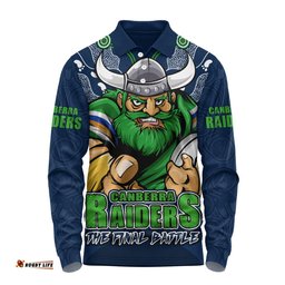 Amazing Aussie Canberra Raiders Final Clash Battle Edition Long Sleeve Polo Shirt