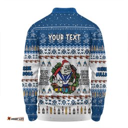 Amazing Aussie Canterbury Bankstown Bulldogs Christmas Custom Chrissie Spirit Long Sleeve Polo Shirt