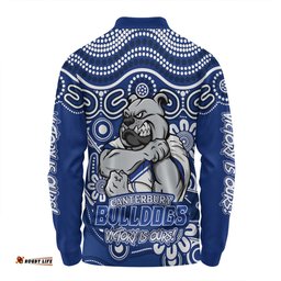 Amazing Aussie Canterbury Bankstown Bulldogs Aboriginal Inspired Tough Fan Rugby For Life Ver 2.0 Long Sleeve Polo Shirt