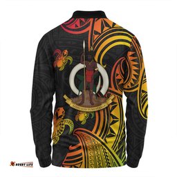 Amazing Aussie Australia South Sea Islanders Vanuatu Polynesian Reggae Tentacle Turtle Long Sleeve Polo Shirt