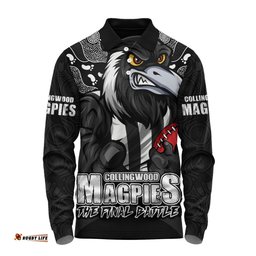 Amazing Aussie Collingwood Final Clash Battle Edition Long Sleeve Polo Shirt