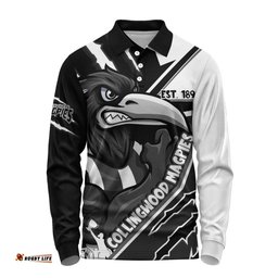 Amazing Aussie Collingwood Battlefield Glory Gear Long Sleeve Polo Shirt
